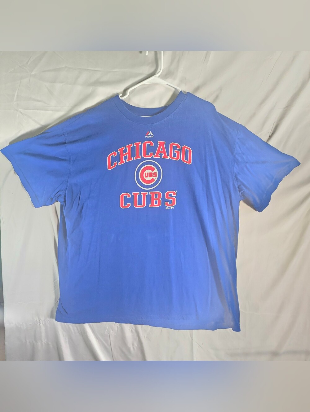 Chicago Cubs Majestic Baseball Blue Red Short Sleeve MLB T-Shirt Men's Size 3XL